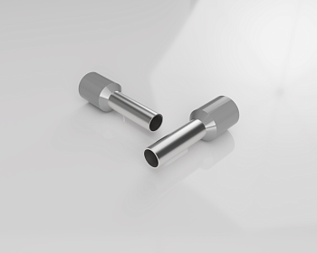 Наконечник 06.600.2727.0 - Наконечник кабельный, трубчатый, изолированный, S=4мм, L=17мм, серый