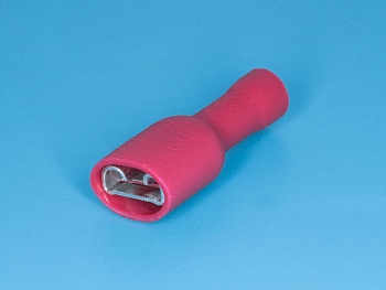 TAI-1.25FI - Клемма ножевая 6,3мм, гнездо на провод 0,25-1,5мм, полностью изолированная, кратно 100шт.