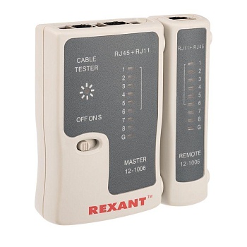 Тестер кабеля RJ-45+RJ-11 468 REXANT - Тестер кабельный