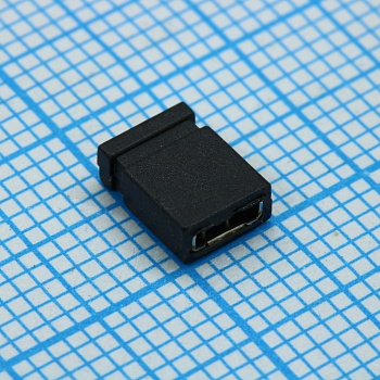 DS1027-2BB21 - ДЖАМПЕР (перемычка), закрытый, черный, высота 6.47mm