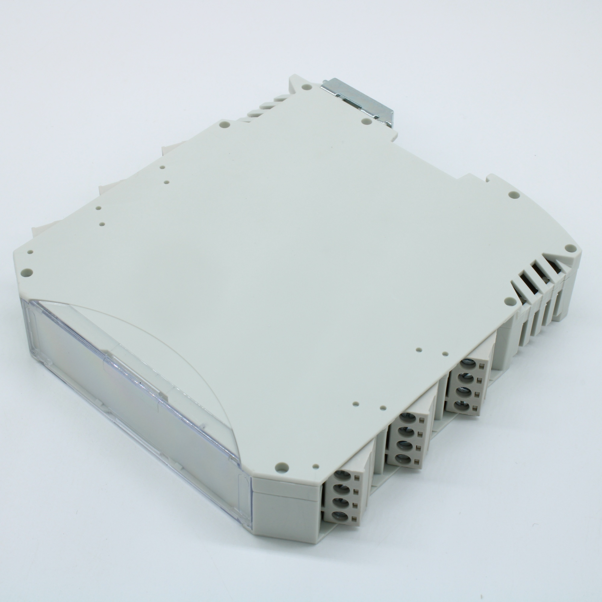 SH806-22.5 - Пластиковый светло-серый корпус с клеммными блоками, крепление на DIN рейку