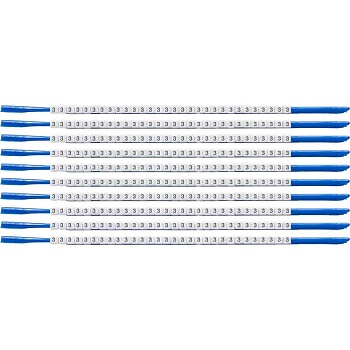 brd133003 - SCN-07-3 клипсы белые, 300шт/упак, для провода 1,9-2,4мм диаметра, легенда 3