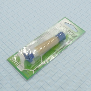 ФЛЮС-паста YT-822, безотмывочная - Изготовлена из средней активности пастообразного канифольного флюса. Содержит канифоль высокой очистки и полимерные добавки.