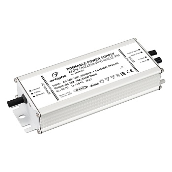 Блок питания ARPV-UH24240-PFC-DALI2-PH (24V, 10.0A, 240W) 025689(2) - Диммируемый источник напряжения по протоколу DALI2.0 с гальванической развязкой для светодиодных изделий. Входное напряжение 120-240 VAC. Выходные параметры: 24 В, 10 А, 240 Вт. Встроен