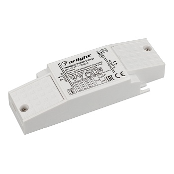 Блок питания ARJ-10-PFC-TRIAC-A (10W, 200-350mA) 026042 - Диммируемый источник тока по стандарту TRIAC с гальванической развязкой для светильников и мощных светодиодов. Входное напряжение 220-240 VAC. Выходные параметры: 16-29 В, 200-350 mА, 10 Вт. Выбор 
