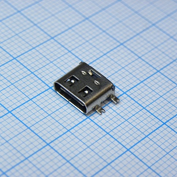 USB3.1 TYPE-C 16PF-026 - Разъём USB TYPE-C - розетка в плату (в разрез)