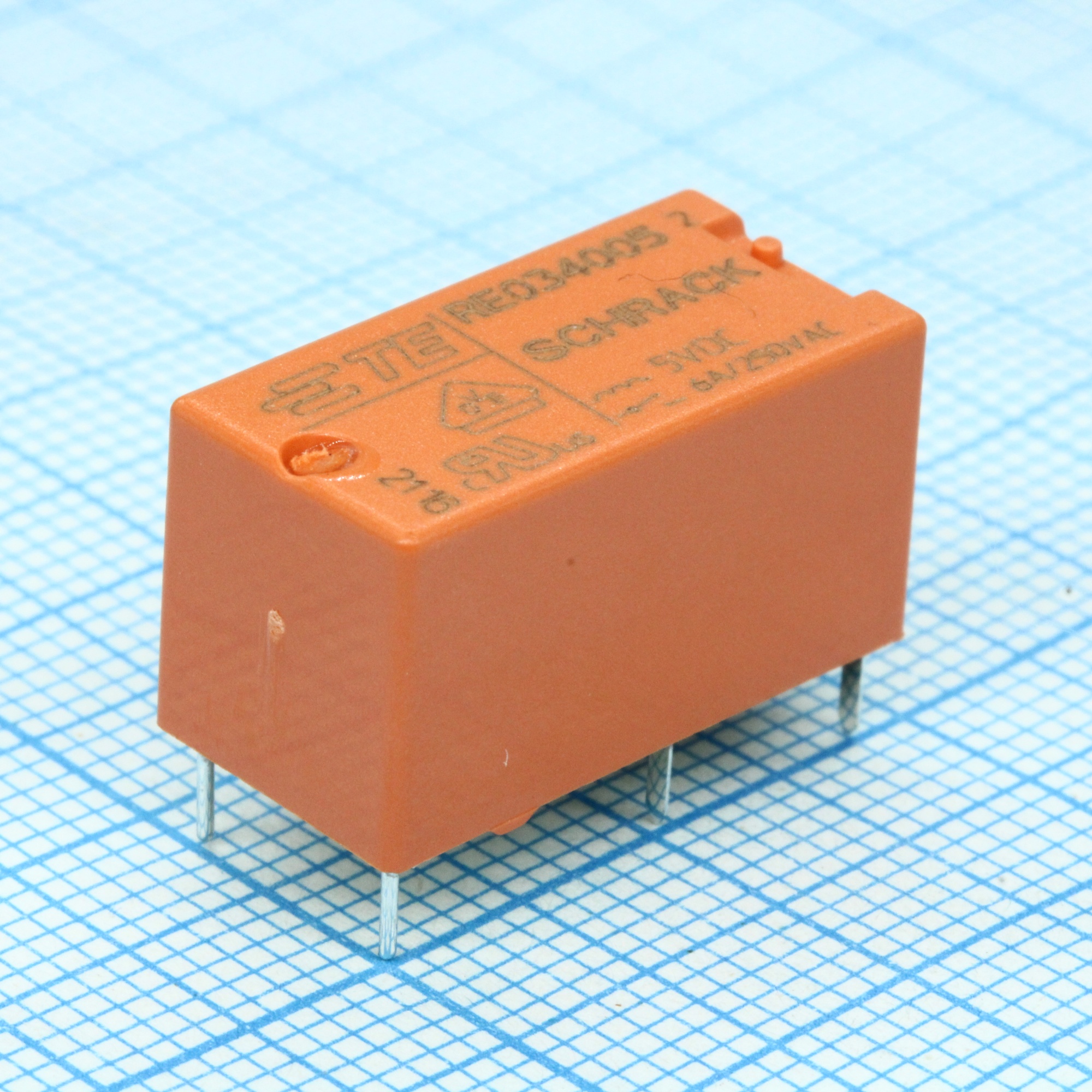 2-1416010-3 - Силовое реле 6А один контакт на замыкание катушка 5В 125Ом монтаж в отверстие