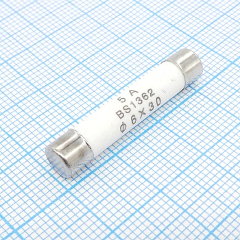 ВП3Б-1В  5А имп. 7*30 - Предохранитель 5А 250В  7*30мм в керамическом корпусе