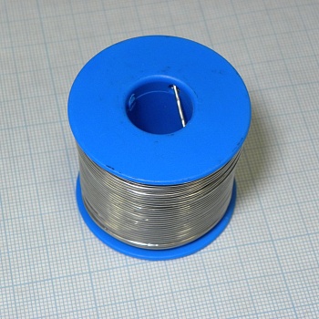 Припой Sn63Pb37  1.0мм 250гр без флюса - проволочный припой ПОС63, в катушке