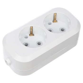 Колодка 2 гнезда с заземлением 11-8702