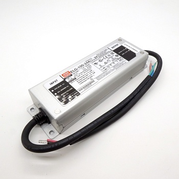 ELG-100-24A-3Y - AC-DC, 96Вт, IP65, вход 100…305В AC, 47…63Гц/142…431В DC, ККМ, выход 12…24В/2…4А, изоляция 3750В AC, в кожухе 199х63х35,5мм, -40…+70°С, рег. выхода, с проводом заземления