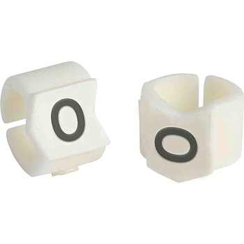 brd133424 - SCN-23-O-CAP клипсы белые, 50шт/упак, для провода 5,9-8,5мм диаметра, легенда O