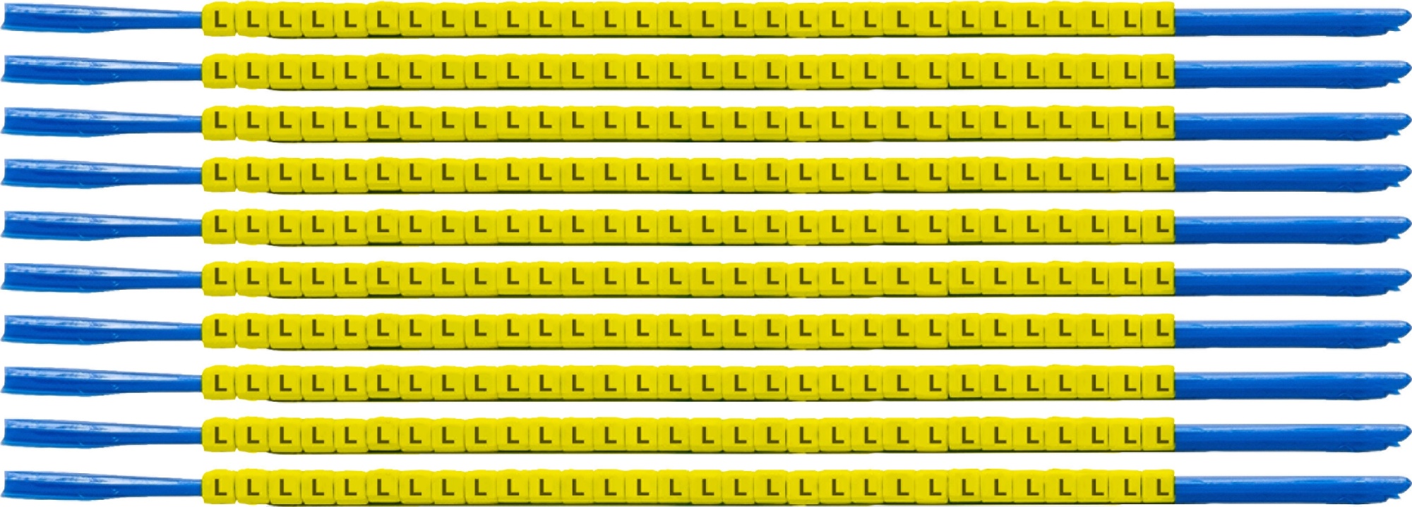 brd333021 - SCNG-07-L клипсы жёлтые, 300шт/упак, для провода 1,9-2,4мм диаметра, легенда L