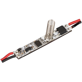 Микродиммер SMART-D13-H20-DIM (12-24V, 1x3A, Sens) 031620 - Диммер для монохромной светодиодной ленты (ШИМ), встраиваемый в алюминиевый профиль. Питание/рабочее напряжение 12-24VDC, максимальный ток 3A на канал, 1 канал, максимальная мощность 36-72W. Габа