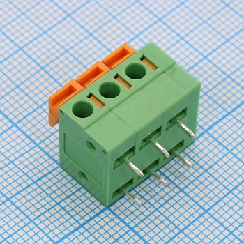 GT142R-5.08-03P-14-00 - Нажимной безвинтовой клеммный блок 3 контакта. Зажим типа торцевой контакт. Серия GT142R-5.08