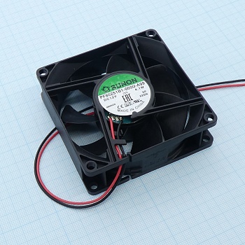 PF80251B1-1000U-A99 - Вентилятор 12В 80x25 B 4800 об/мин., 101.4м3/час, 44.7дБ, подшипник качения