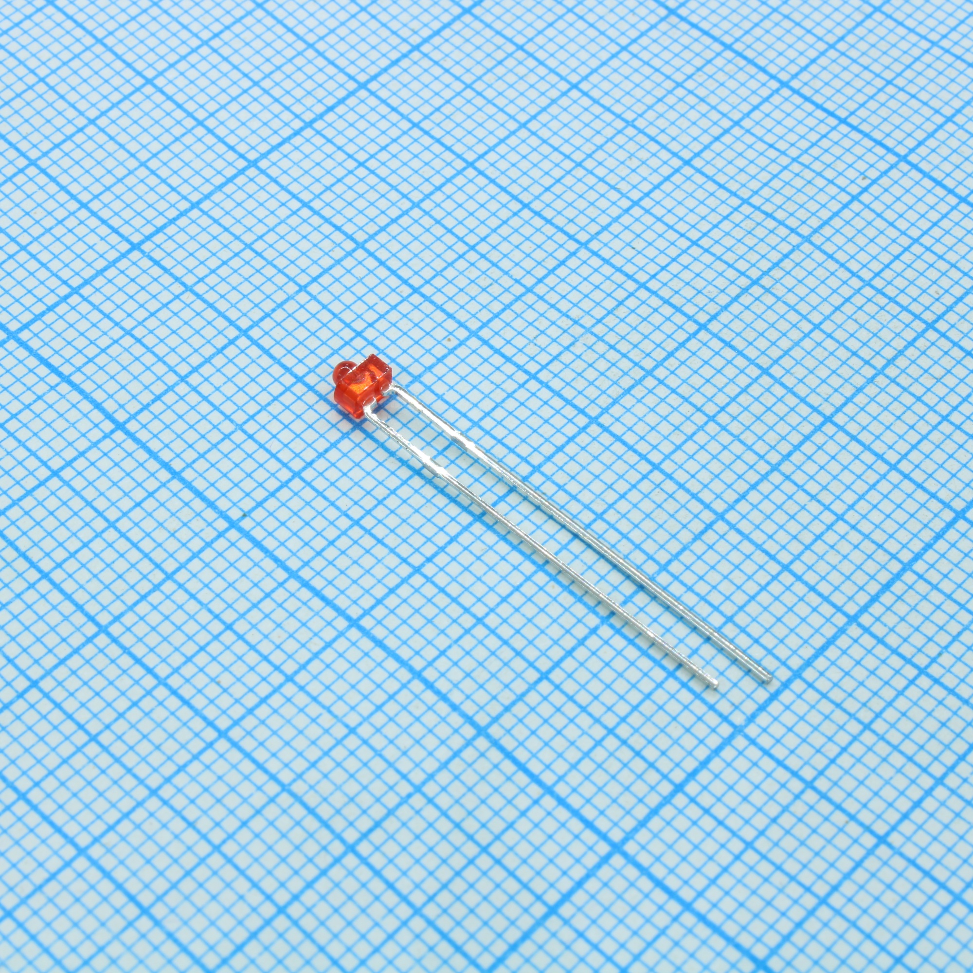 FYL-1804ED1A - Светодиод 1,8мм Оранжевый, матовый 30мКд 50°