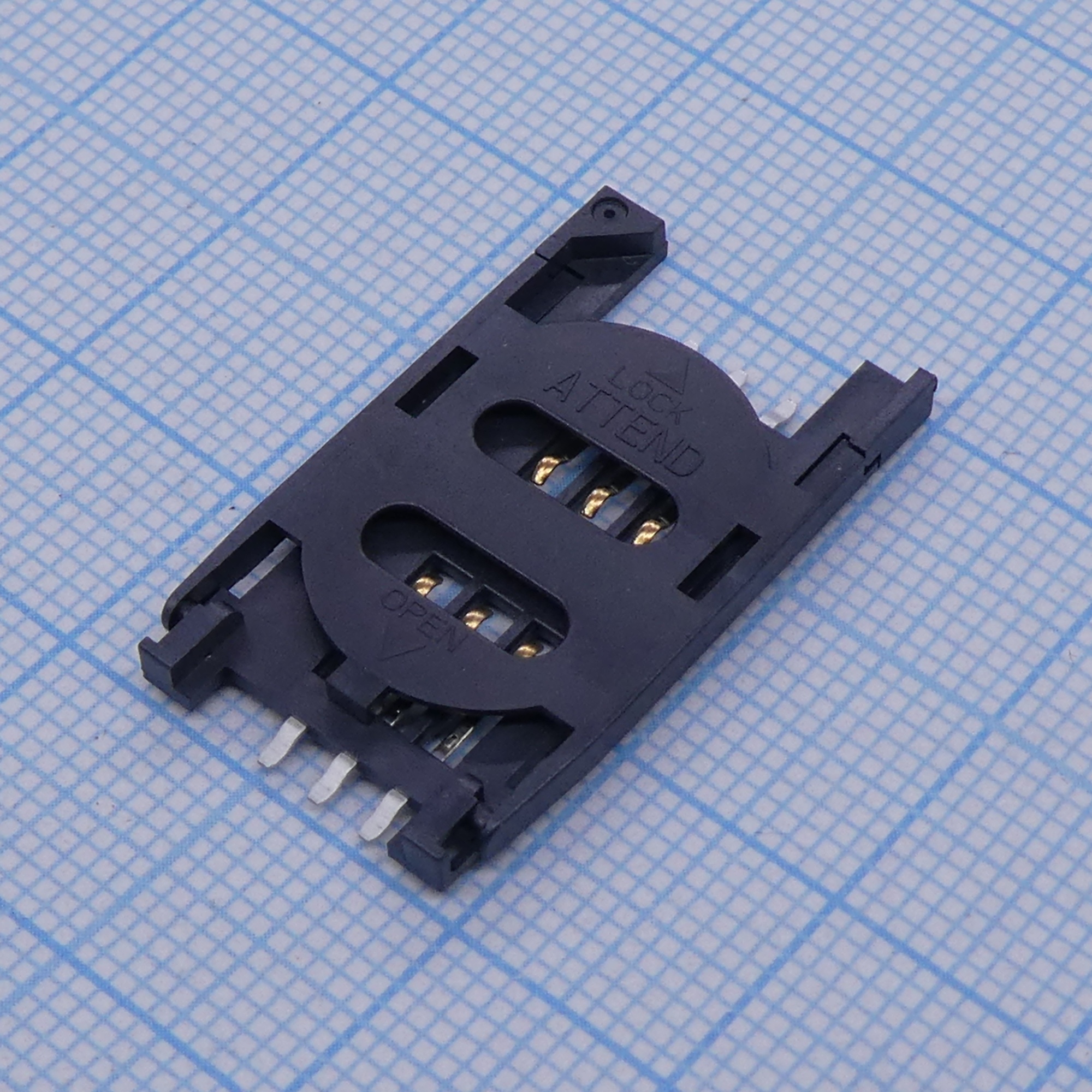 115B-AAA0-R01-R3 - Сокет Mini SIM карты с крышкой