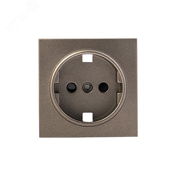 Валенсия лицевая панель розетки 1-местной с/з 16А графит с защ. штор. PROxima ESR16-L-028-60