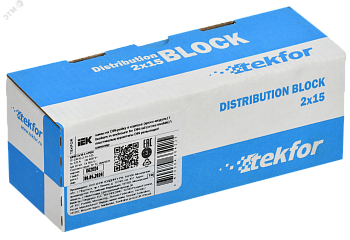 TEKFOR Шины на DIN-рейку (кросс-модуль) ШНК 2х15 L+PEN IEK TF-DN10-2-15-125