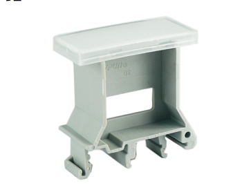 Держатель маркировки B2(GY) - Держатель маркировки, пластик, широкий, цвет: серый, тип монтажа: DIN 35