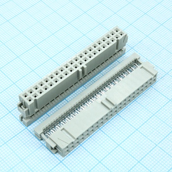 4-215882-0 - Разъем типа провод-плата, 2.54 мм, 40 контакт(-ов), Гнездо, Серия AMP-LATCH, IDC / IDT, 2 ряд(-ов)
