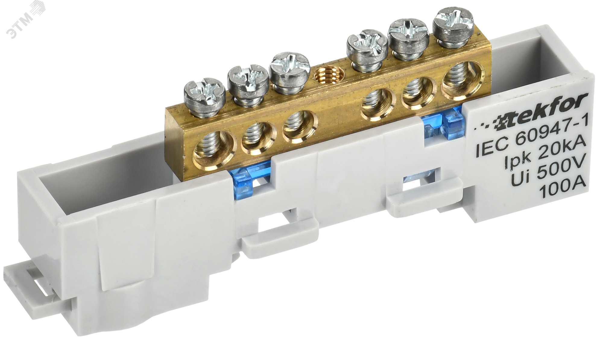 TEKFOR Шина N ноль неизолированная на универсальном держателе 6х9-6-С IEK TF-NN10-06-DL-K07