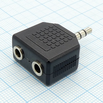 AD TRS штекер 3,5 - 2 TRS гнезда 3,5 - стерео штекер 3.5 - 2 стерео гнезда 3.5