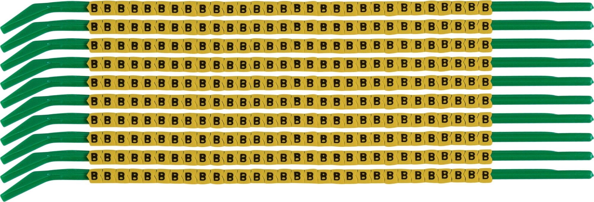 brd333161 - SCNG-09-B клипсы жёлтые, 300шт/упак, для провода 2,5-3,0мм диаметра, легенда B