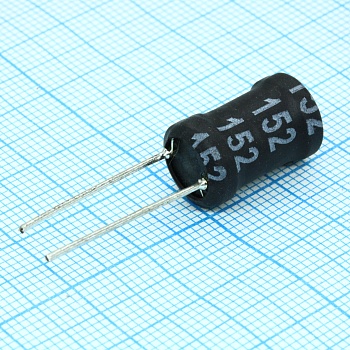 LGB-X1016-152K - Радиальная индуктивность 1500uH 0,52A 1.3Ohm DCR p=6.5mm