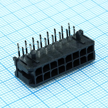 430451600 - Прямоугольный разъем, Серия Micro-Fit 3.0 43045, 16 контакт(-ов), Штыревой Разъем, 3 мм