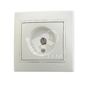 Розетка телевизионная проходная TV СП Mira крем./крем. 701-0303-129