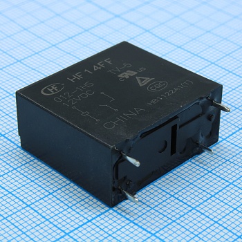 HF14FF/012-1HS - Реле силовое 10А одна группа на переключение катушка 12В