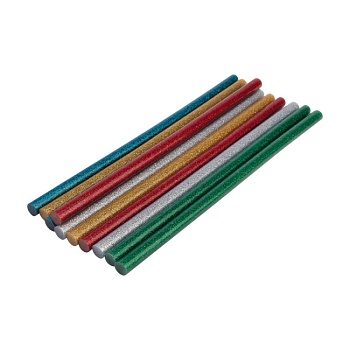 Стержни клеевые 11мм,270мм, 10шт/ цв бл - хедер,цветные с блестками