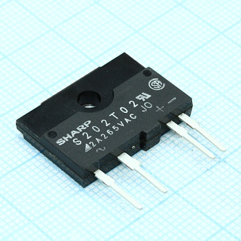 S202T02F - Реле твердотельное для коммутации переменного тока 265В 2А, вход DC 1.2В 20-50мА, изоляция 3кВ, схема перехода через ноль, нормально открытое, -25...+100°C