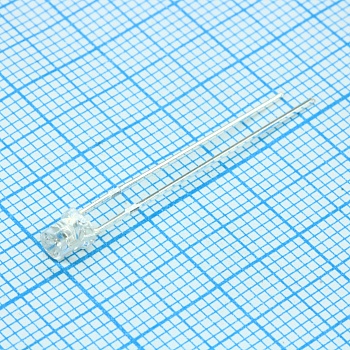 FYL-3034UBC1E - Светодиод 3мм/синий/470нм/1500мкд/прозрачный/75°/цилиндр с конусообразным углублением