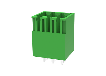 Вилочный разъем на плату MC-DPG3.5V18-3500 - Вилочный разъем, вертикальный, два контакта на полюс, на плату, шаг: 3.5 мм, 18 полюсов, фиксация на плате пайкой, исполнение: стандартное, 125A, 10A, цвет: зеленый Вилочный разъем на плату MC-DPG3.5V18-3500 - Вилочный разъем, вертикальный, два контакта на полюс, на плату, шаг: 3.5 мм, 18 полюсов, фиксация на плате пайкой, исполнение: стандартное, 125A, 10A, цвет: зеленый