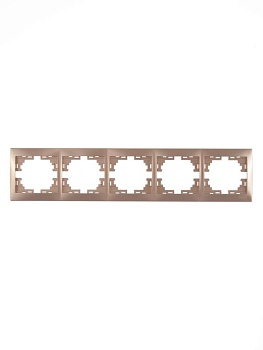 Рамка 5-м Mira горизонт. свет. корич. 701-3100-150