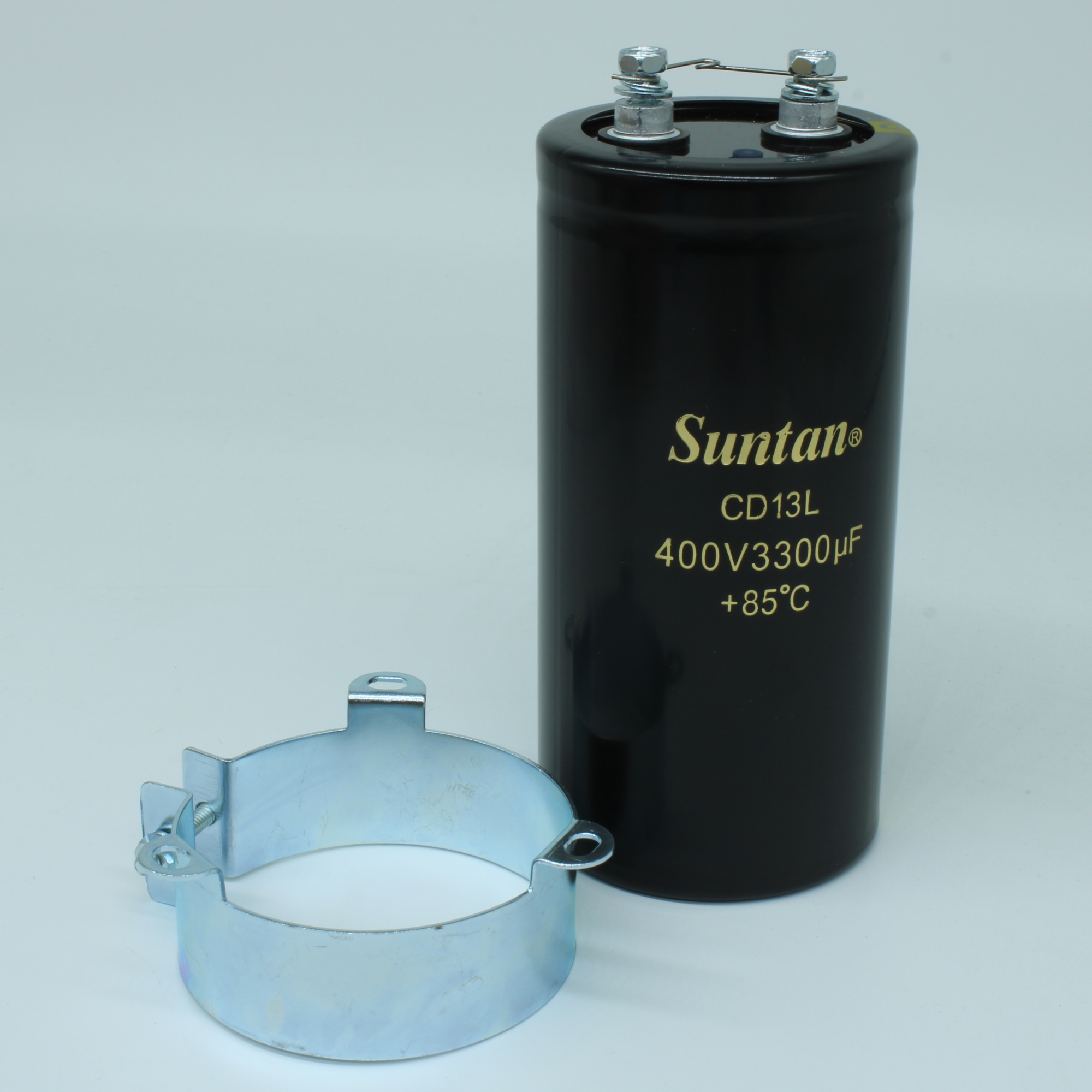 TS13EF2G332MSB000R - Конденсатор алюминиевый электролитический 400В 3300мкФ ±20% 64*130 P:28.6мм 5000мА 20000ч 85°C  выводы под винт