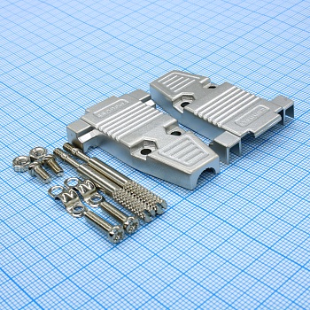 DS1047-09M2L-N - Кожух для разъема D-SUB 9 контактов, металл, предназначен для защиты от повреждений разъема