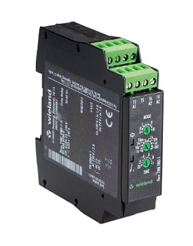 Реле времени flare TIME HM5-1-A - Многофункциональное многодиапазонное реле времени, входное напряжение: 20.4 … 264 V AC/DC, 5 временных функций, настраиваемый интервал времени: 0.05 с … 240 ч, 1 переключающий контакт, коммутируемый ток: 5А, установка на 