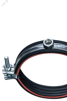 Хомут высокой нагрузки Mayer д/труб 4" (108-116мм) гайка М12 и уплотн. с красной полосой 11 0400 1