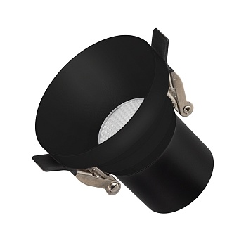 Светильник MS-VOLCANO-BUILT-R65-6W Day4000 (BK, 38 deg, 230V) 035442 - Встраиваемый светильник даунлайт. Мощность 6 Вт, св. поток 560 лм, 93 лм/Вт, дневной 4000 K, CRI>90, UGR<16, угол 38°, напряжение питания 230 В. Черный круглый корпус из алюминия, степ