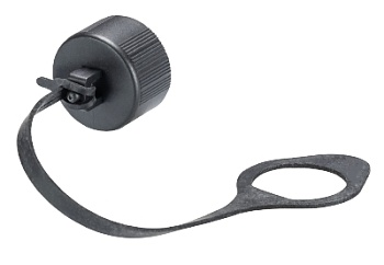 Заглушка RST16i5/4 - Защитная крышка контактной группы неиспользуемого вилочного разъема gesis RST MINI, 4/5 полюса, с защитой от утери (поводок), цвет: черный, серия gesis RST MINI