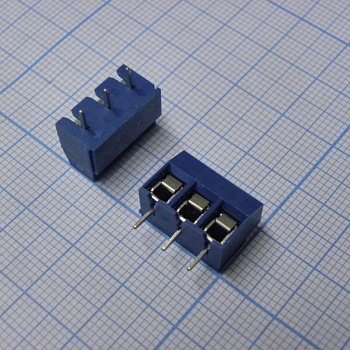 DG126-5.0-03P-12-00A(H) - Винтовой клеммный блок c рельефной обоймой, 3 контакта. Серия DG126-5.0