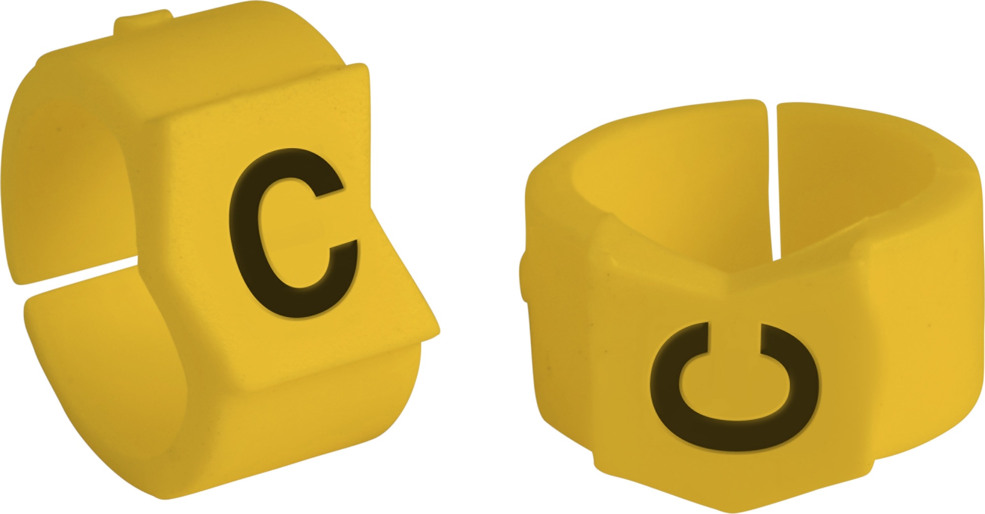 brd333612 - SCNG-45-C клипсы жёлтые, 50шт/упак, для провода 11,2-15,0мм диаметра, легенда C