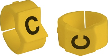 brd333612 - SCNG-45-C клипсы жёлтые, 50шт/упак, для провода 11,2-15,0мм диаметра, легенда C