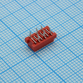 215079-6 - Разъем типа плата-плата, вертикальный, Серия Micro-MaTch, 6 контакт(-ов), Гнездо, 1.27 мм