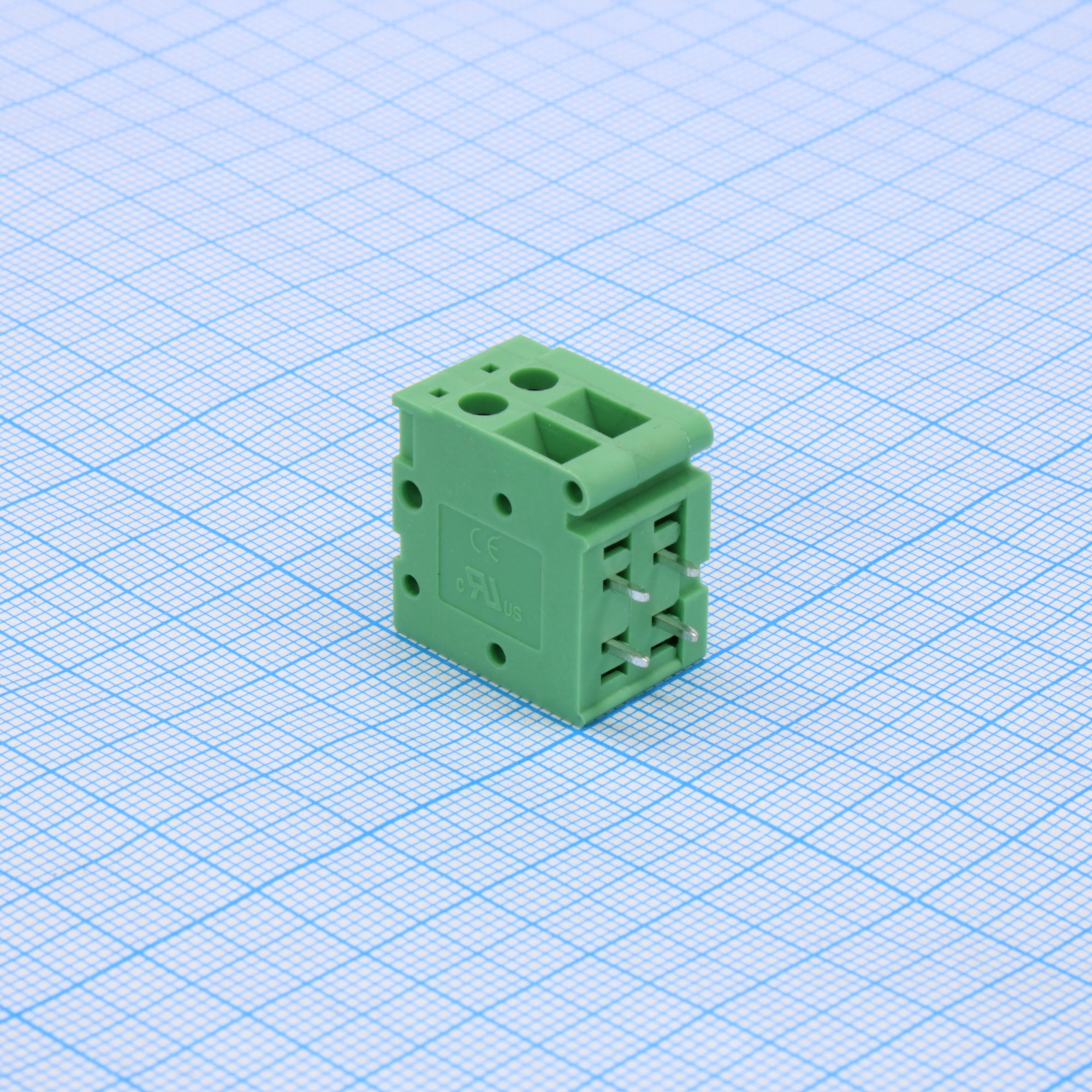 GT105R-5.0-02P-14-00 - Винтовой клеммный блок c рельефной обоймой,2 контакта. Серия GT105R-5.0