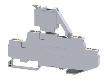 Этажная клемма CPDLF2.5L110-240V - Этажная клемма, верхний ряд с предохранительной колодкой, LED 110-240V, тип фиксации провода: push-in, номинальное сечение: 2,5 мм кв., 6,3A, 500V, ширина: 5 мм, цвет: серый, тип монтажа: DIN 35